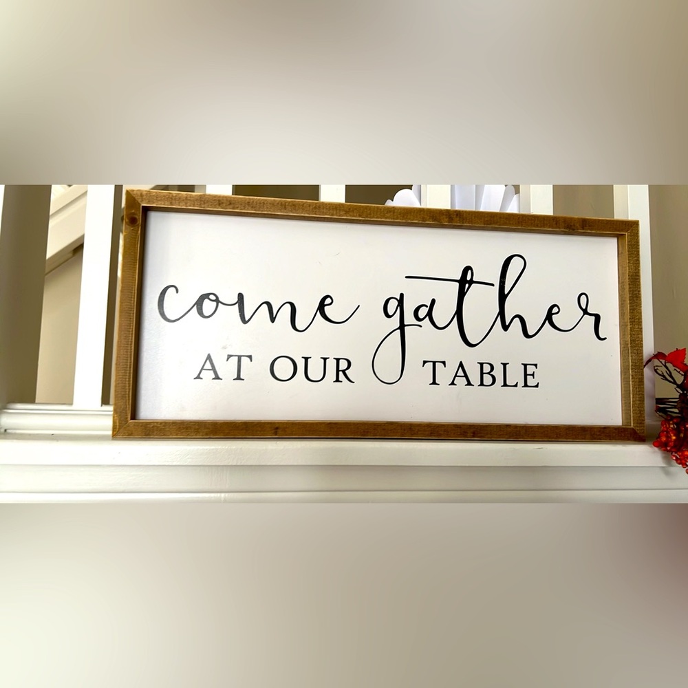 Canvas on Wood White and Black Dining Room Wall Decor